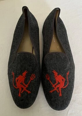 Zapatillas mocasines Stubbs & Wootton rojo diablo 10 W Foto 1 de 4