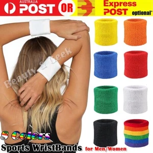 1pc Wristband Sweatband Running Sweat Band Sport Tennis Basketball Yoga Gym New - Picture 1 of 15