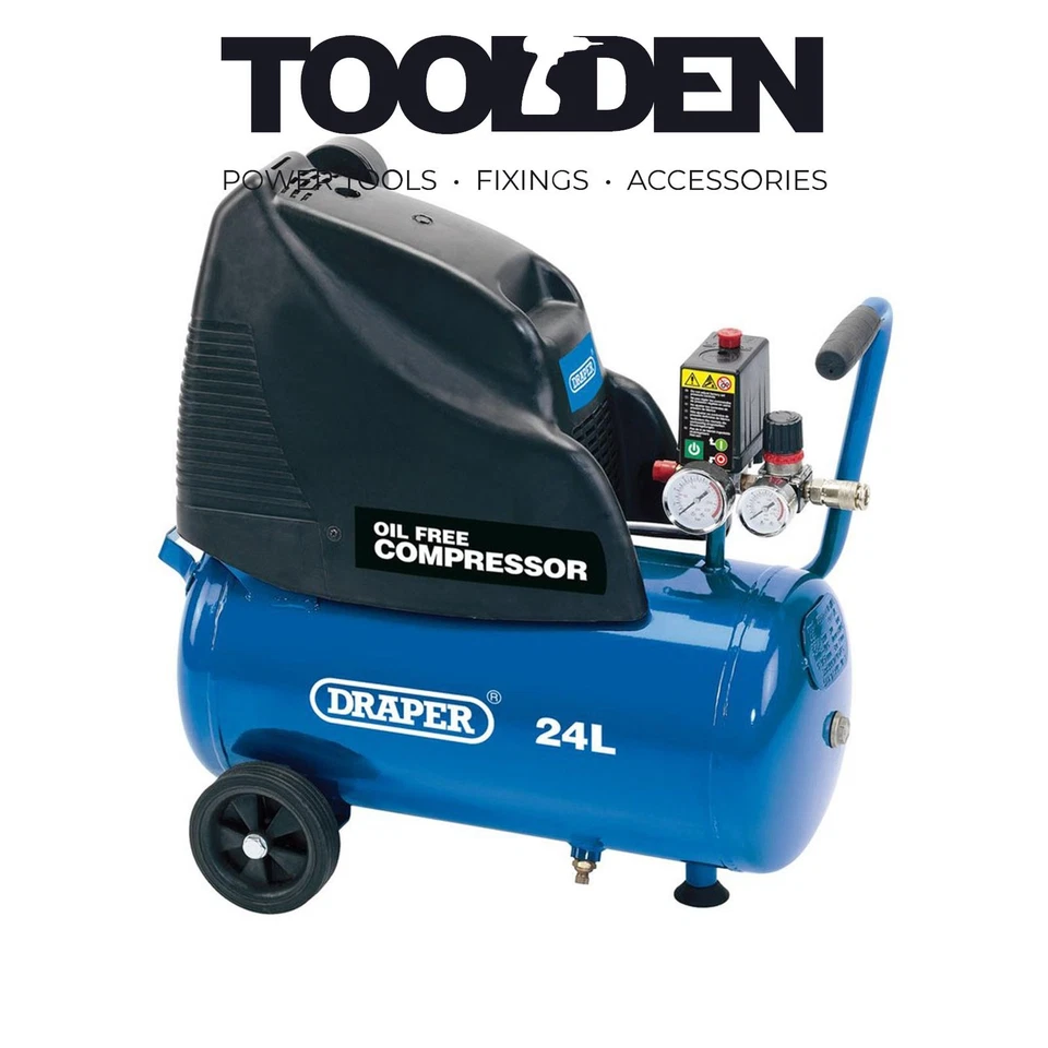 Draper 24978 24L Oil-Free Air Compressor 1.1kW - Image 1 of 1