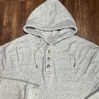 Pullover con capucha Lost Enterprises para hombre L gris jaspeado Henley Surfer patinador Foto 1 de 4