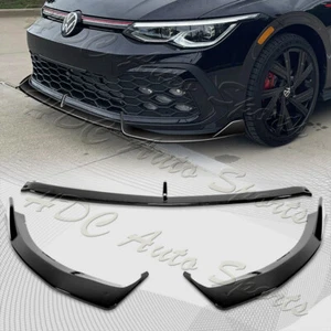 For 2021-2024 Volkswagen VW Golf GTI MK8 Painted Black Front Bumper Lip Spoiler - Foto 1 di 6