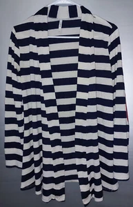 Trinity Women Blue & White Striped Sweater Size S - Picture 1 of 5