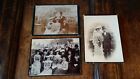 1890'S 1900'S 3X ANTIQUE CABINET CARD PHOTOGRAPHS - WEDDING PARTY