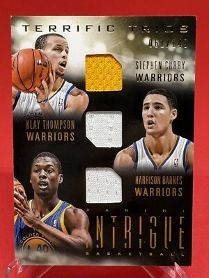 2013 Intrigue Terrific Trios Steph Curry, Klay Thompson, Harrison Barnes 61/149 - Image 1 of 2