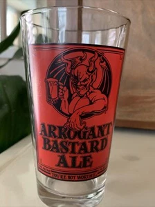 ARROGANTES BASTARD ALE BIER/ALE PINT GLAS "DU BIST NICHT WÜRDIG" - Bild 1 von 4