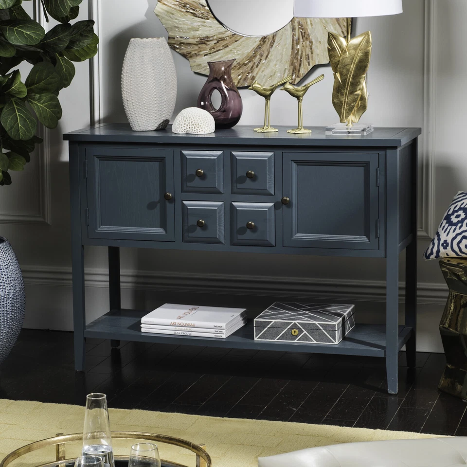 Safavieh Sideboard. Charlotte Wood Sideboard in Teal AMH6517G