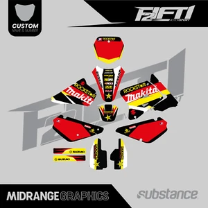 Mid Range Suzuki RM 85 2001 to 2012 Graphics Kit 2003 2004 2005 2006 2007 2009 - Picture 1 of 4