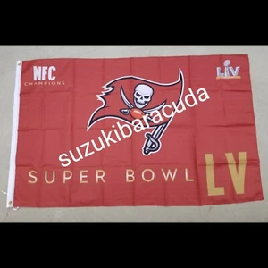 Super Bowl 55 Tampa Bay Buccaneers NFC Champions 3x5 Flag - Bild 1 von 2