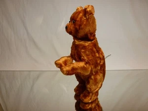 VINTAGE ANTIQUE 60's MOHAIR RUSSIAN USSR WIND-UP BEAR - H24.5cm - EXTREMELY RARE - Imagen 1 de 9