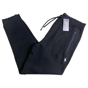 Polo Ralph Lauren Mens Sweat Pants Black Lounge Pants Zip Pocket Drawstring $110 - Picture 1 of 5