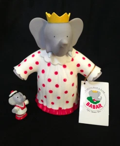 Babar CELESTE & BABY Figures Older New Stock from 1991~ Perfect Condition - Picture 1 of 1