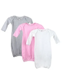 $2.90- $3.90 Newborn - 6 Months Baby One Piece Long Sleeve Cotton Gown - Picture 1 of 3