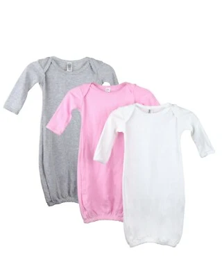 $2.90- $3.90 Newborn - 6 Months Baby One Piece Long Sleeve Cotton Gown — 第 1/3 张图片