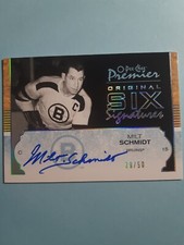 Milt Schmidt Certified Signature Limited /50 OPC Premier Original Six Signatures