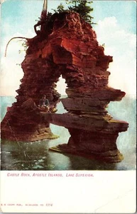Lago Superiore WI-Wisconsin, Castle Rock, Isole degli Apostoli cartolina d'epoca - Foto 1 di 2