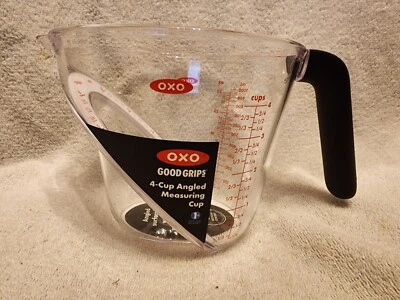 OXO Good Grips Angled Measuring 4 Cup Capacity Pour Spout Pitcher 5" x 6" x 9" - Image 1 of 3