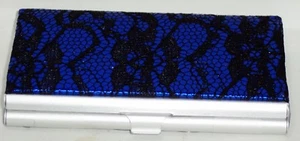PROFUSION 12 Shade Pressed Powder Eyeshadow Mirrored Blue & Black Lace Compact  - Picture 1 of 3