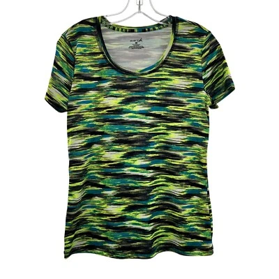 Exertek Women's Short Sleeve Active Top Green/Multi Size Small - Image 1 of 4