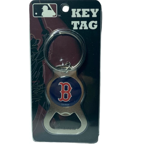 MLB Boston Red Sox Bottle Opener Key Chain Tag - New in Packaging Cover