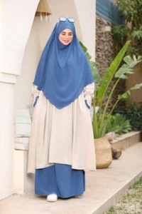 5 pcs long sleeve muslim women clothing with hijab  and nekap 2025 style - Picture 1 of 30