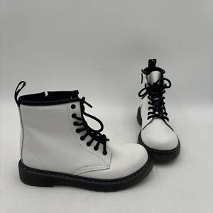 Dr. Martens 1460 J White Leather Lace Up/Zip Ankle Boots Men’s Size 4 Women’s 5 - Picture 1 of 6