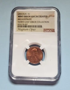 1983 LINCOLN CENT NGC MINT ERROR BROADSTRUCK NORTH EAST ERROR COLLECTION #S212 - Picture 1 of 4