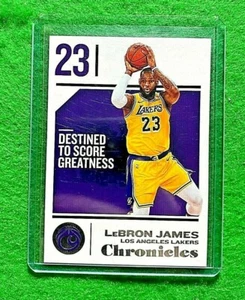 LEBRON JAMES DESTINED TO SCORE GREATNESS CARD LAKERS 2018-19 PANINI CHRONICLES  - Picture 1 of 12