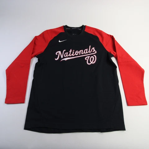 Washington Nationals Nike MLB Authentic Dri-Fit Long Sleeve Shirt Men's Used Cover