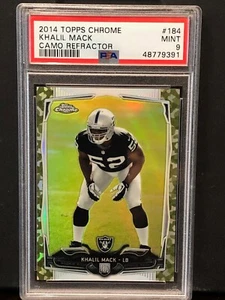 2014 Topps Chrome #184 Khalil Mack Camo Refractor /499 RC Rookie PSA 9 - Bild 1 von 2