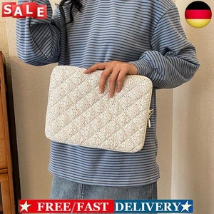 Housse pour ordinateur portable à motif floral, matelassée, sac de transport pour ordinateur portable 11-13 pouces - Photo 1/10