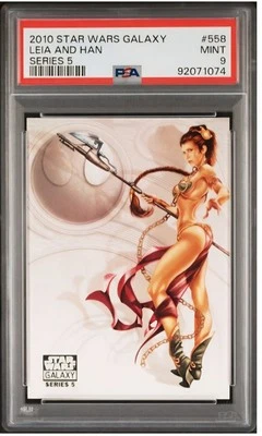 2010 Topps Star Wars Galaxy Series 5 - #73 Leia and Han PSA 9 - Image 1 of 3
