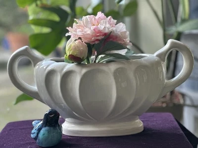 Vintage Art Deco Dee Cee Stoneware Double Handled Mantle Vase Centrepiece 40cm - Image 1 of 4