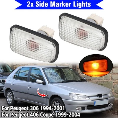 Прозрачные габаритные огни для переднего крыла для Peugeot 306 1994-2001 632567 2 лампы - Изображение 1 из 4