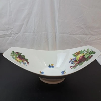 Hermoso plato frutero consola grande de porcelana Naaman Israel Foto 1 de 4