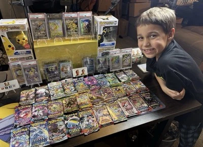 The BEST Pokemon Mystery Box! GUARANTEED GRADED CARD - 7 Booster Packs & MORE! - Image 1 of 4