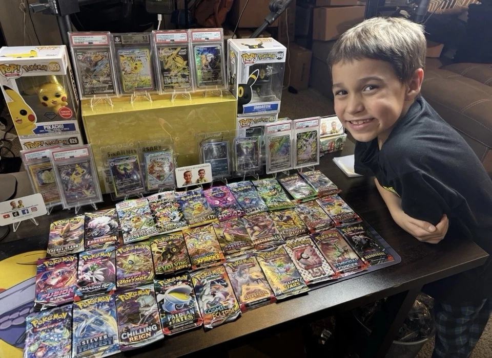 The BEST Pokemon Mystery Box! GUARANTEED GRADED CARD - 7 Booster Packs & MORE! - Image 1 of 4