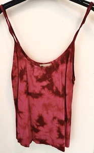 🩷 Monsoon Rare Vintage Pink Red Tie Dye Knitted Camisole Set Size 12 - Picture 1 of 4