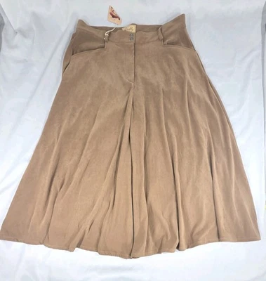 Scully 2XL Brown Cropped Wide Leg Flared Western Boho Southwest Gaucho Pants NWT - Image 1 of 4