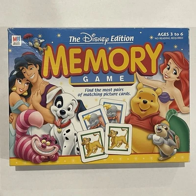 Disney Memory Game Vintage Milton Bradley Complete 72 Cards Tray & Instructions - Image 1 of 4