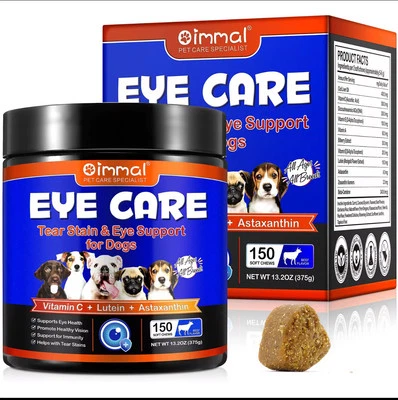 Tear Stain & Eye Support for Dogs – 150 Soft Chews, Beef Flavor, Eye Health - Image 1 of 4