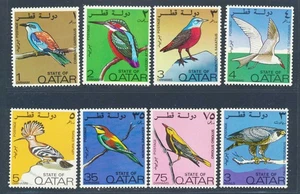 QATAR 1972 Native Birds, FV+ MNH/** Set, Fauna, Falcon,Kingfisher,Bee-Eater LOOK - Picture 1 of 1