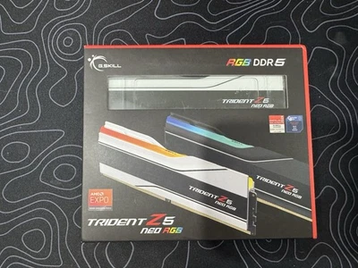G.Skill Trident Z5 Neo RGB 32GB 2 x 16GB DDR5 6000MT/s CL30 White Desktop Memory - Image 1 of 2