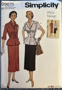 Simplicity S9675 Vint Inspired Ladies Jacket & Skirt Pattern Size 6-14 Or 16-24 - Picture 1 of 2