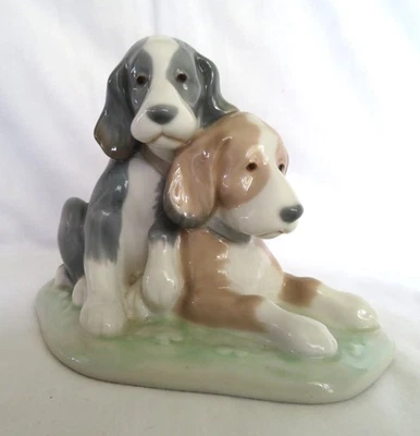Vintage NAO by Lladro 'Two Tired Puppies' Figurine Daisa 1987 - image 1 of 4