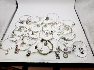 Alex Ani Mixed Charm Beaded Silver Lot 1 Project Bracelets lot Of 25 Pieces ⭐️ - Picture 1 of 21