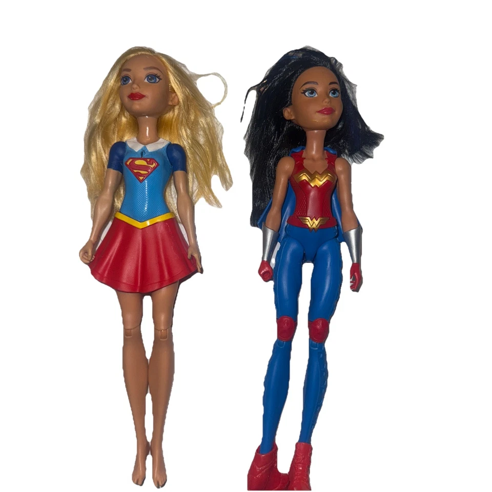 Figura de acción DC Super Hero Girls muñecas 12" Super Girl y Wonder Woman Mattel Foto 1 de 1