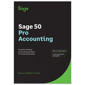 SAGE 50 PRO ACCOUNTING 2024 U.S. 1-USER 1-YEAR SUBSCRIPTION - Picture 1 of 1