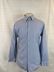 EXTRA SLIM Charles Tyrwhitt Men's Blue Striped Cotton Dress Shirt 17 - 36 $108 - Picture 1 of 8