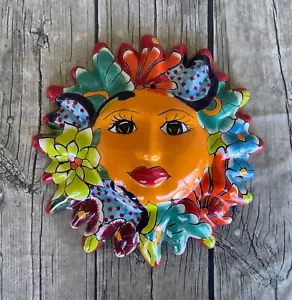 Mexikanische Talavera 12" Sonnengesicht Wanddekoration - Bild 1 von 2