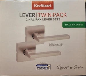 Kwikset Halifax Türdrücker Doppelpack Signature Series Satin Nickel Finish NEU - Bild 1 von 4